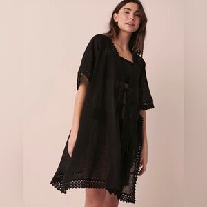 la Vie en Rose Crochet Hem Caftan